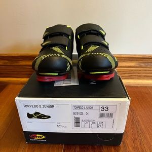 Northwave Torpedo 2 Junior Road Shoes Black/Yellow Fluo (US Size 2)